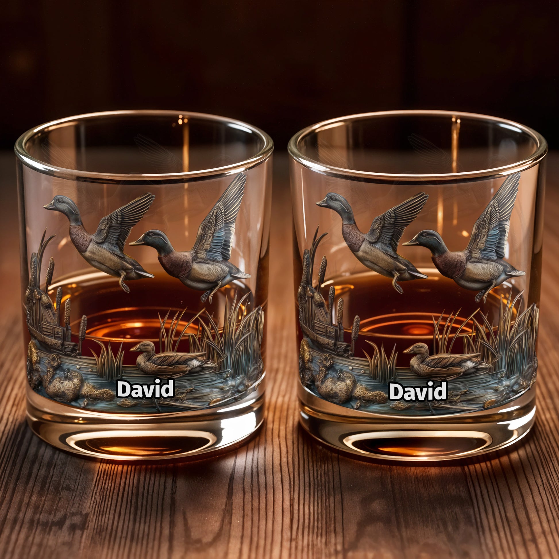 Customize This Beautiful Glass With Ducks And Nature