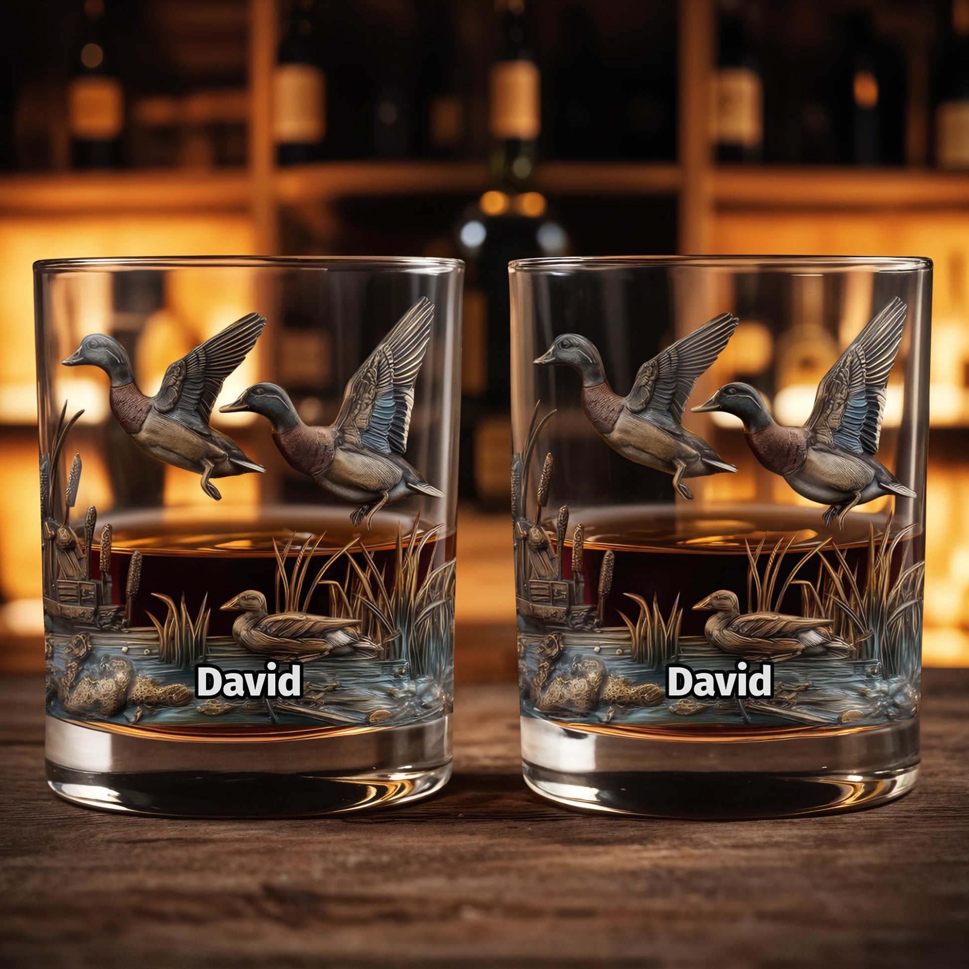 Customize This Beautiful Glass With Ducks And Nature