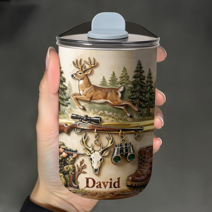 The Great Outdoors Hunter Spirit with Buck and Rifle