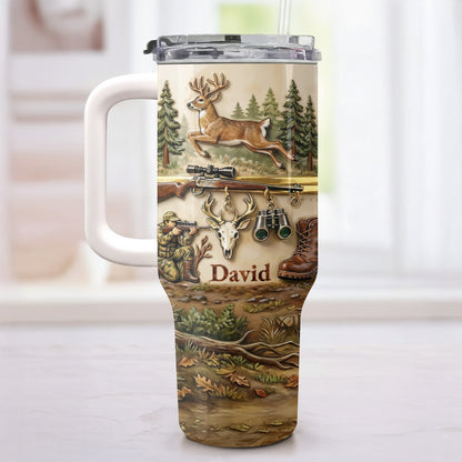 Born To Hunt Deer And Rifle Wilderness Scene