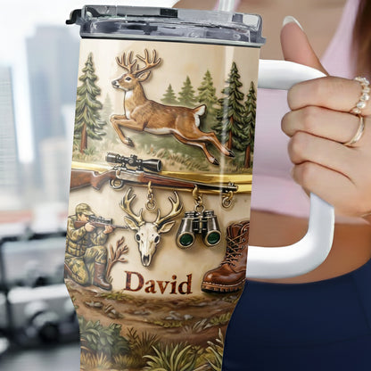 Born To Hunt Deer And Rifle Wilderness Scene