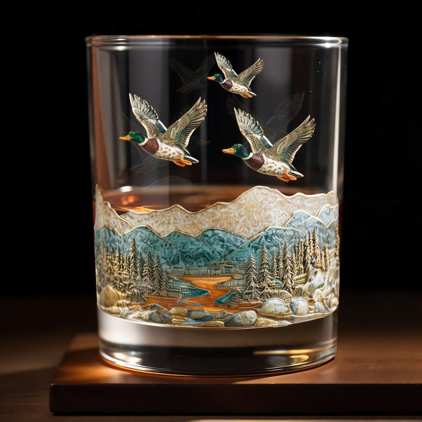 Immerse Yourself In The Tranquility of Nature With Ducks And Mountains