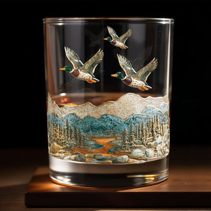 Immerse Yourself In The Tranquility of Nature With Ducks And Mountains