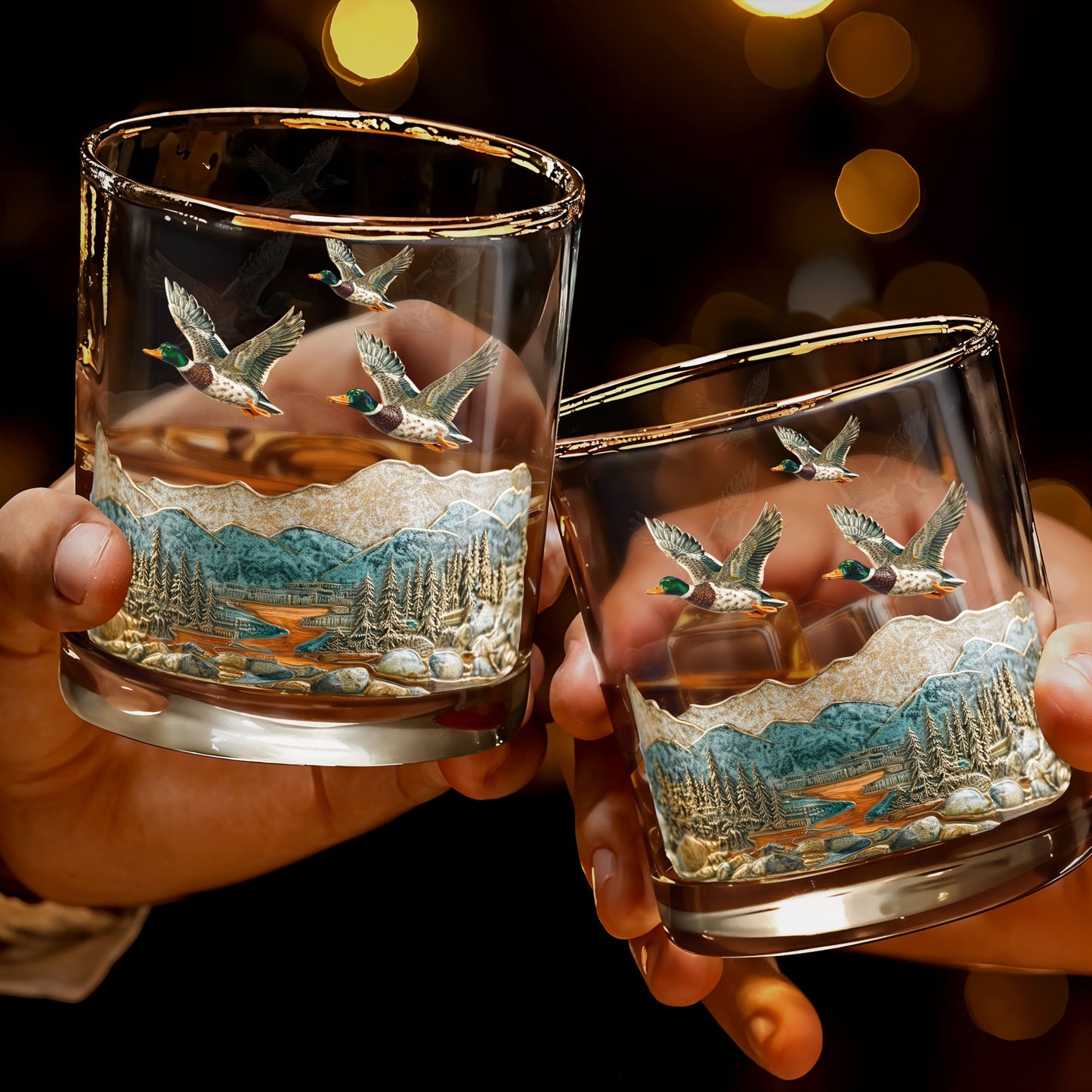 Immerse Yourself In The Tranquility of Nature With Ducks And Mountains