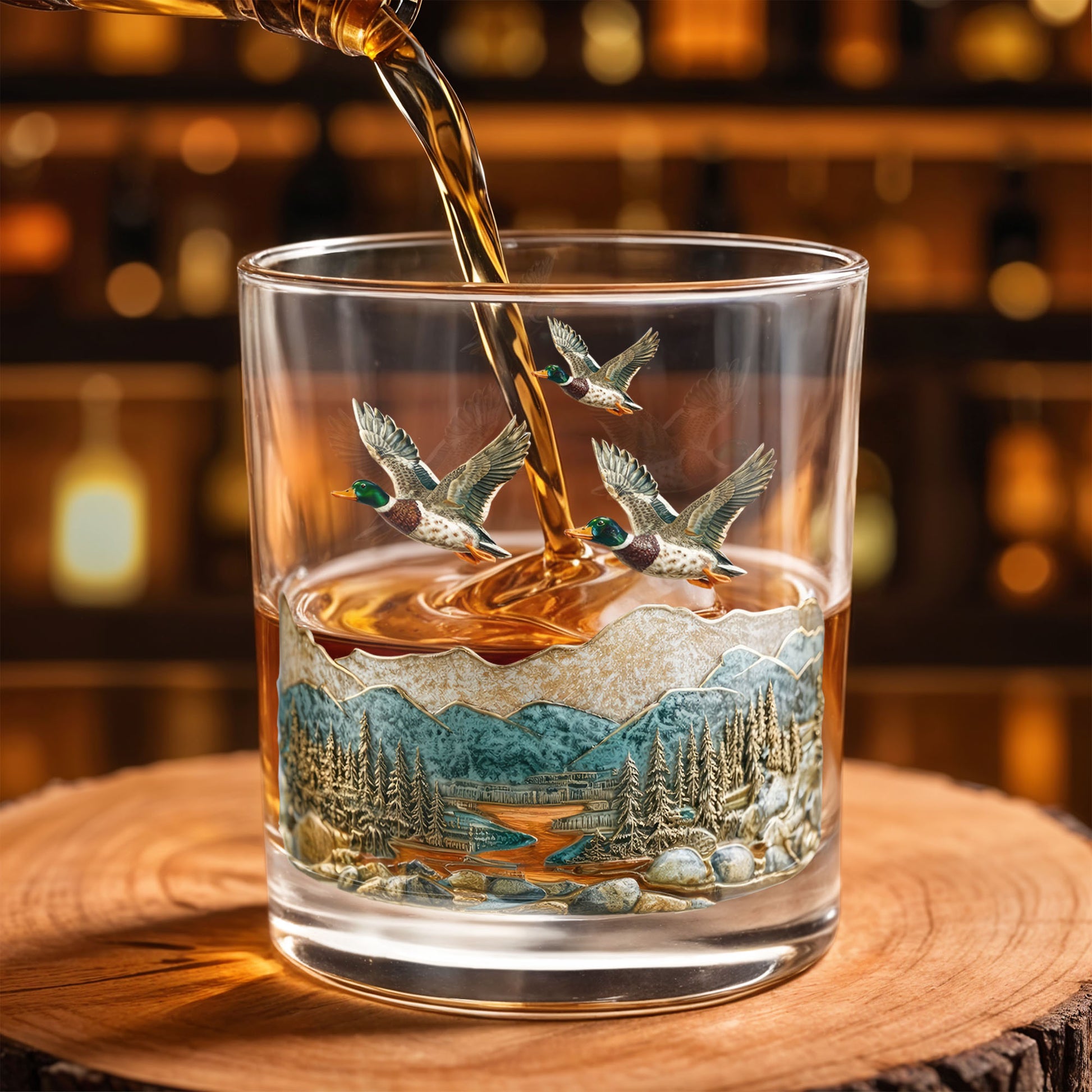 Immerse Yourself In The Tranquility of Nature With Ducks And Mountains