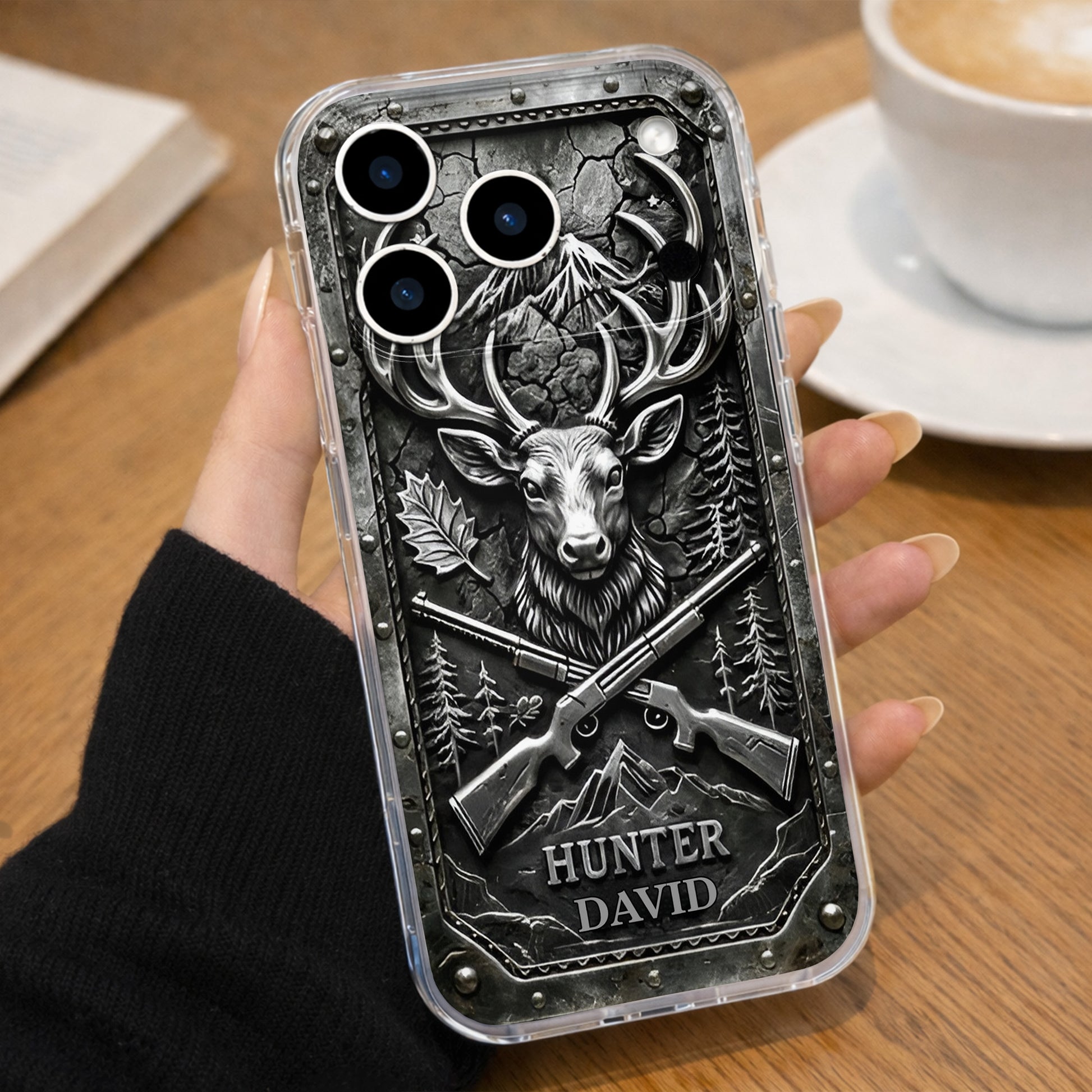 Hunter Custom Deer Antlers And Rifles Outdoors Design