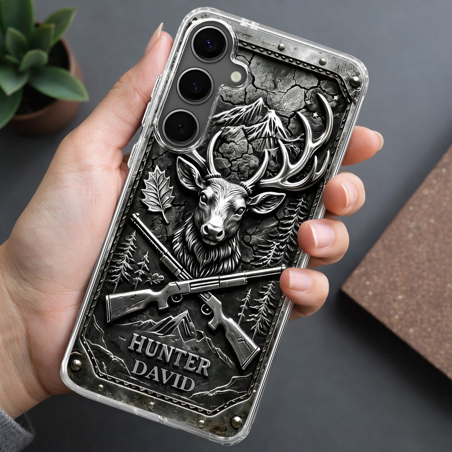 Hunter Custom Deer Antlers And Rifles Outdoors Design