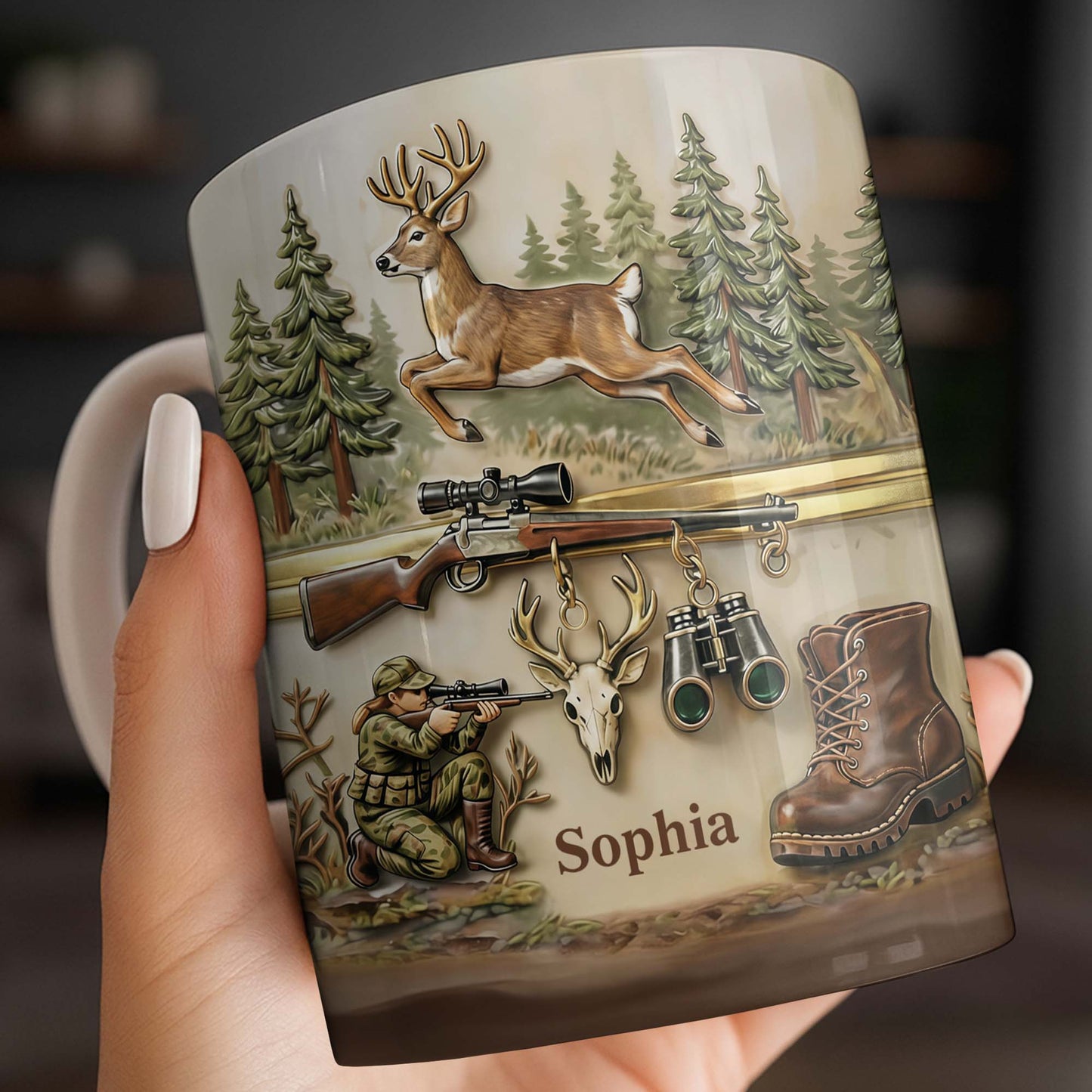 A Hunter's Passion With Deer And Rifle