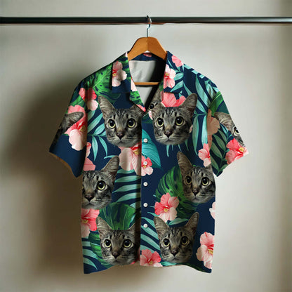 Chemise hawaïenne personnalisée avec votre photo - Chemise hawaïenne unisexe personnalisée - HW_LL04