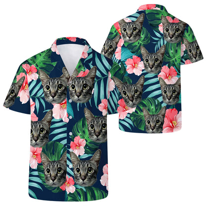 Chemise hawaïenne personnalisée avec votre photo - Chemise hawaïenne unisexe personnalisée - HW_LL04