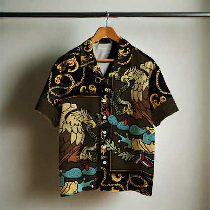 The Golden Eagle - Personalized Custom Unisex Hawaiian Shirt - HW_MX09