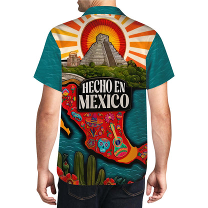 HECHO EN MEXICO - Camisa hawaiana unisex personalizada personalizada - HW_MX13