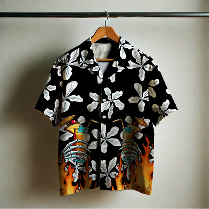 Hope They Serve Piña Colada In Hell - Personalized Custom Unisex Hawaiian Shirt - HW_MX38