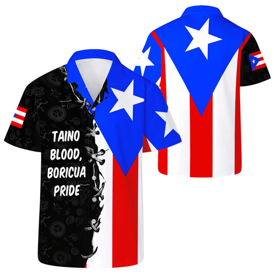 Taino Blood, Boricua Pride - Personalized Custom Unisex Hawaiian Shirt - HW_MX41