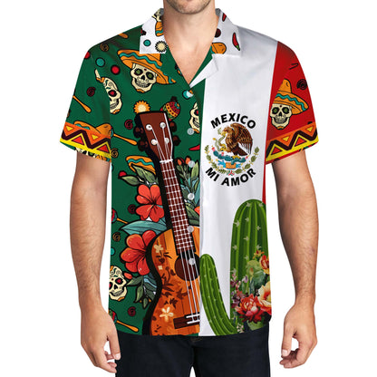 Mexico Mi Amor - Chemise hawaïenne unisexe personnalisée - HW_MX42