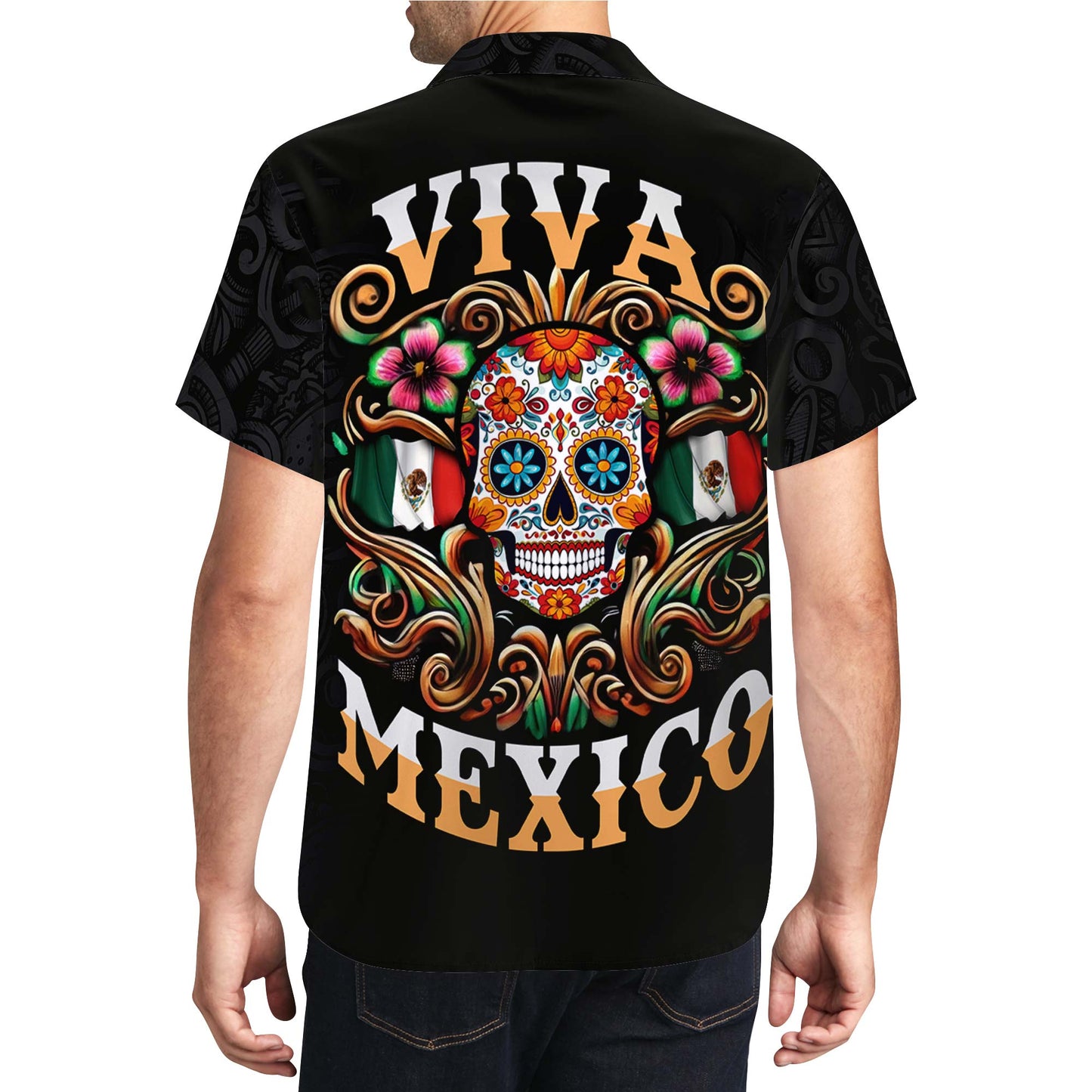 Viva Mexico - Chemise hawaïenne unisexe personnalisée - HW_MX45