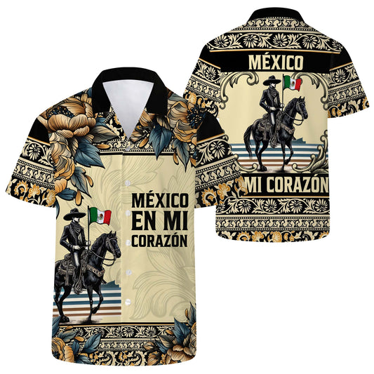 México En Mi Corazón - Personalized Custom Unisex Hawaiian Shirt - HW_MX46