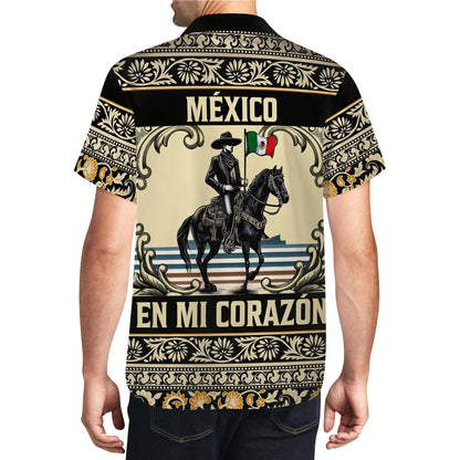 México En Mi Corazón - Camisa hawaiana unisex personalizada personalizada - HW_MX46