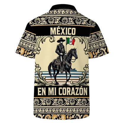 México En Mi Corazón - Camisa hawaiana unisex personalizada personalizada - HW_MX46