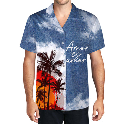 Amor es Amor - Camisa hawaiana unisex personalizada - HW_MX47