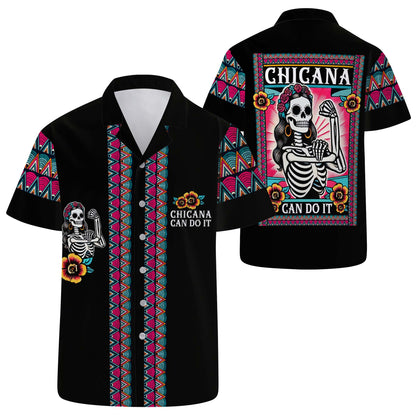 Chicana Can Do It - Personalized Custom Unisex Hawaiian Shirt - HW_MX20