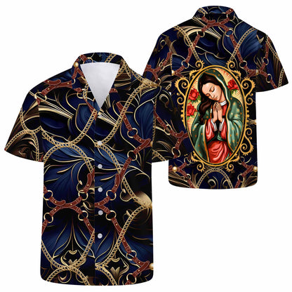 Nuestra Señora de Guadalupe - Camisa hawaiana unisex personalizada - HW_MX43