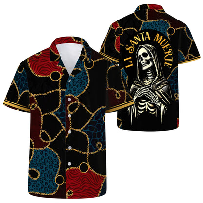 La Santa Muerte - Chemise hawaïenne unisexe personnalisée - HW_MX55