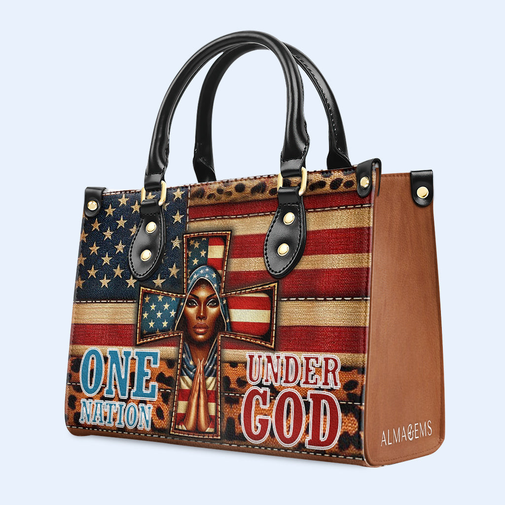 One Nation Under God - Leather Handbag - IND05