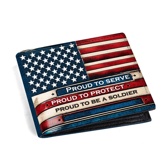 Proud To Be A Soldier - Men's Leather Wallet - IND06