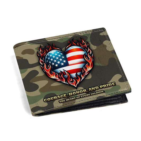 The Heart Of Every Soldier - Men's Leather Wallet - IND07