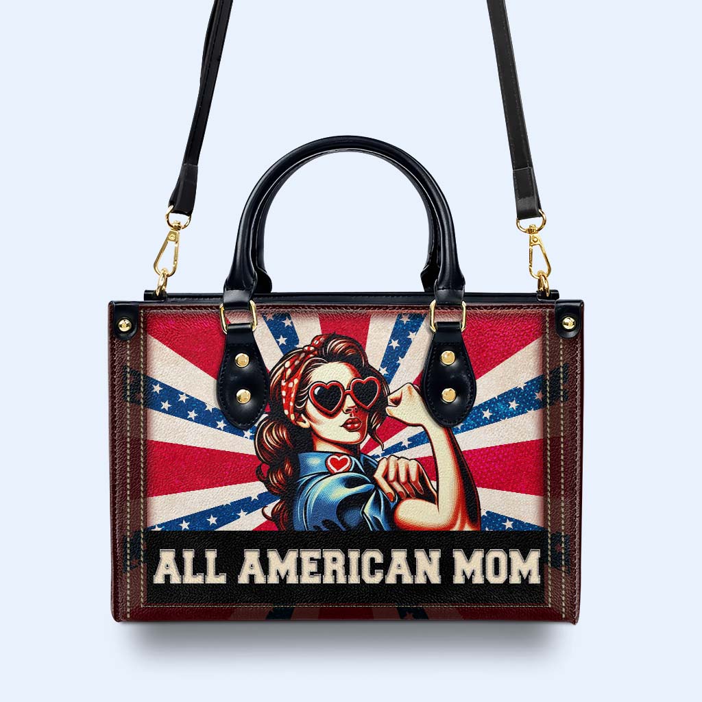 All American Mom - Sac à main en cuir personnalisé - IND10