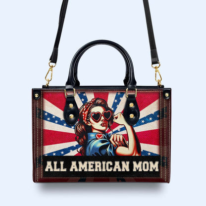 All American Mom - Sac à main en cuir personnalisé - IND10
