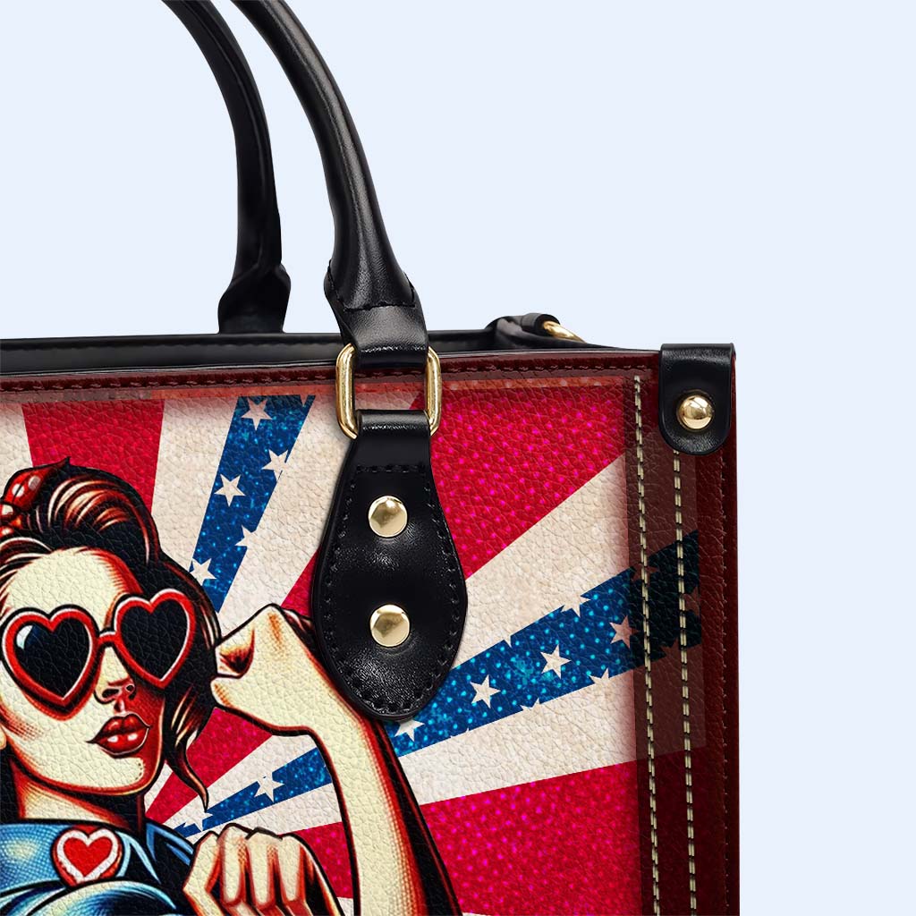 All American Mom - Sac à main en cuir personnalisé - IND10