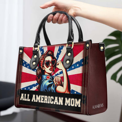 All American Mom - Sac à main en cuir personnalisé - IND10