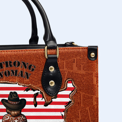 Femme forte. Amérique forte - Sac à main en cuir - IND13