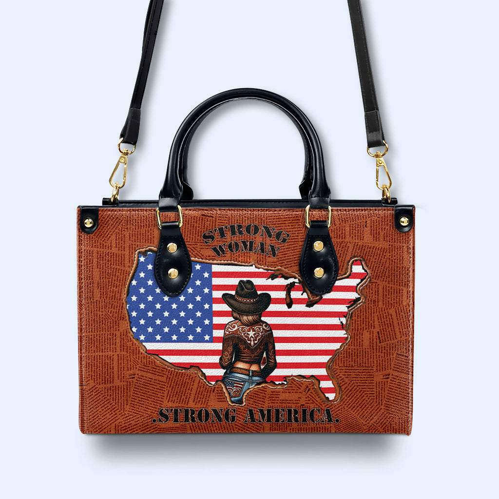 Femme forte. Amérique forte - Sac à main en cuir - IND13