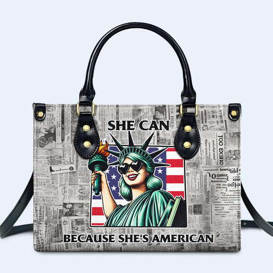 Ella puede porque es americana - Bolso de cuero - IND16