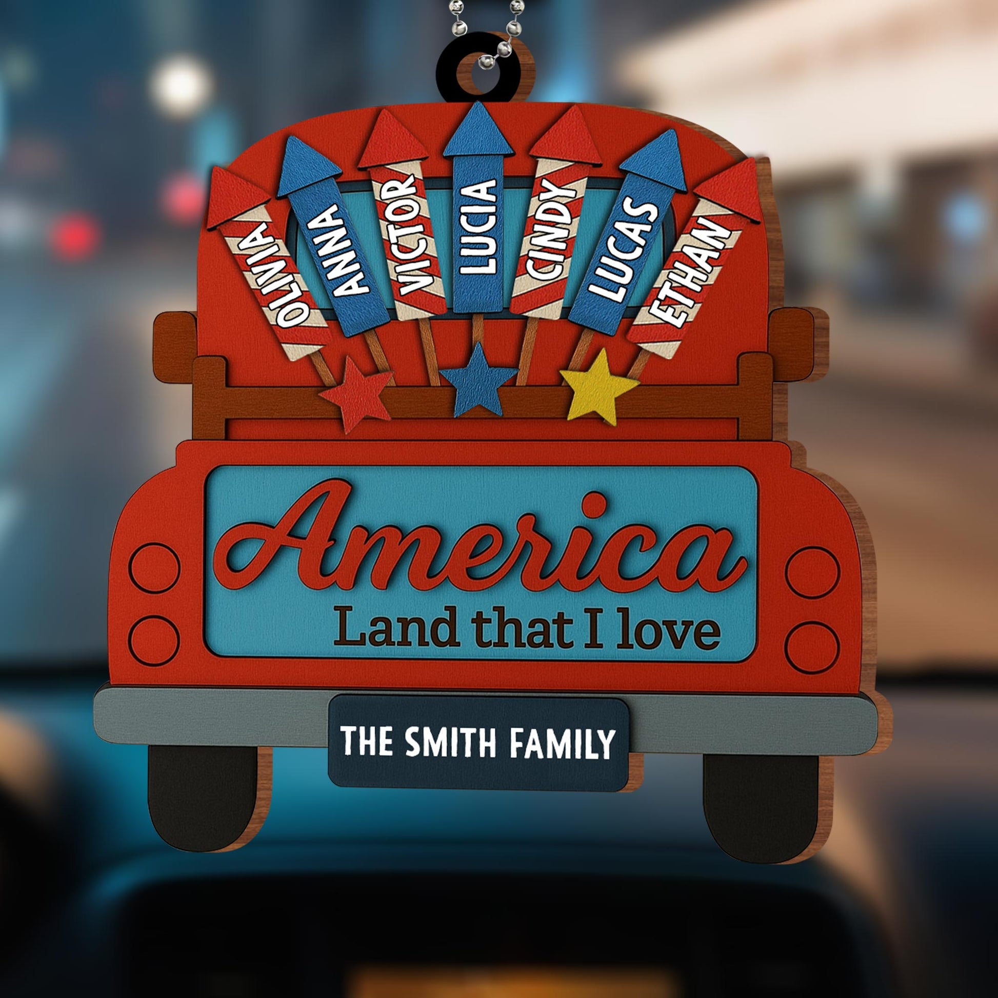 America, Land That I Love, Bus and American Flags