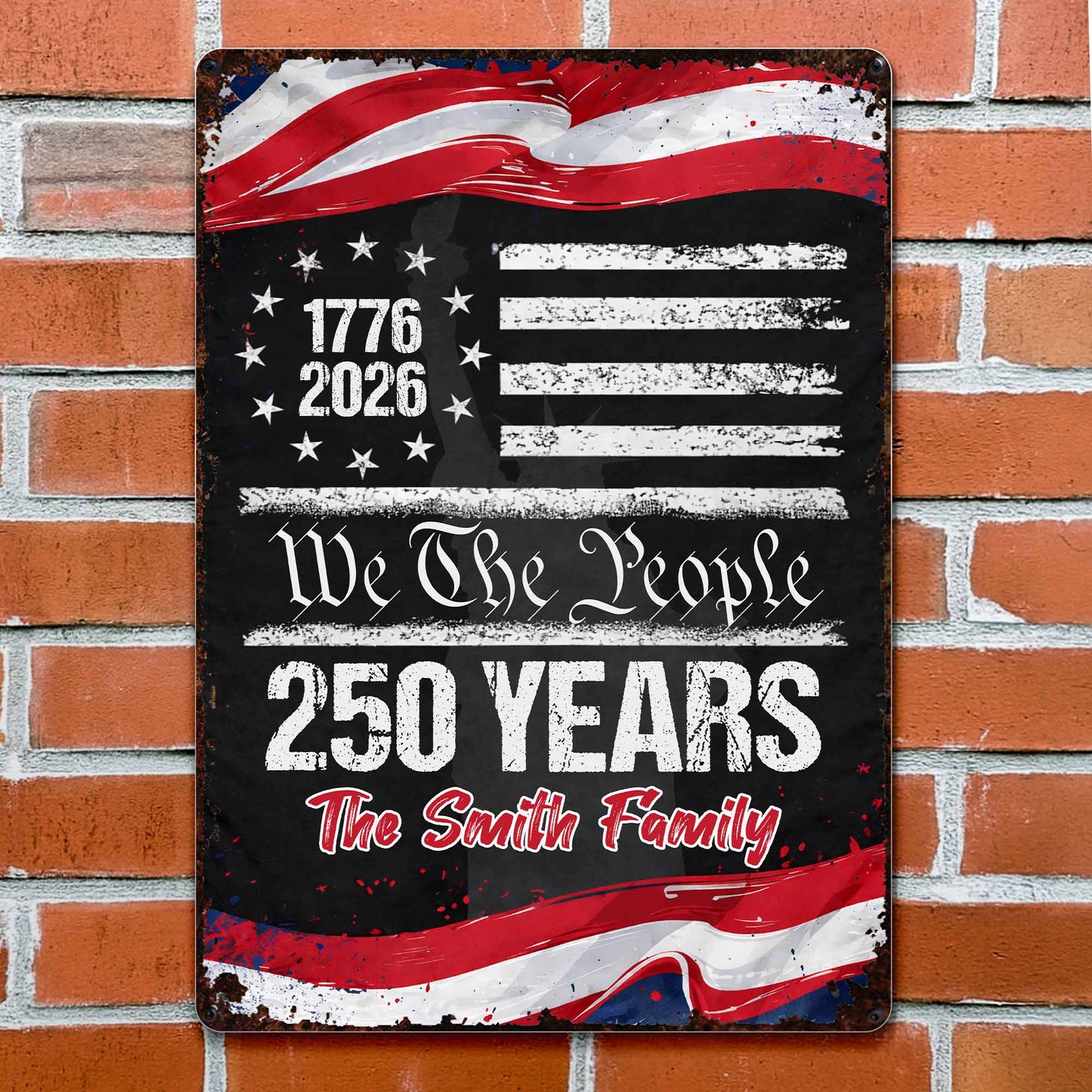 We The People, 250 Years, American Flag Design