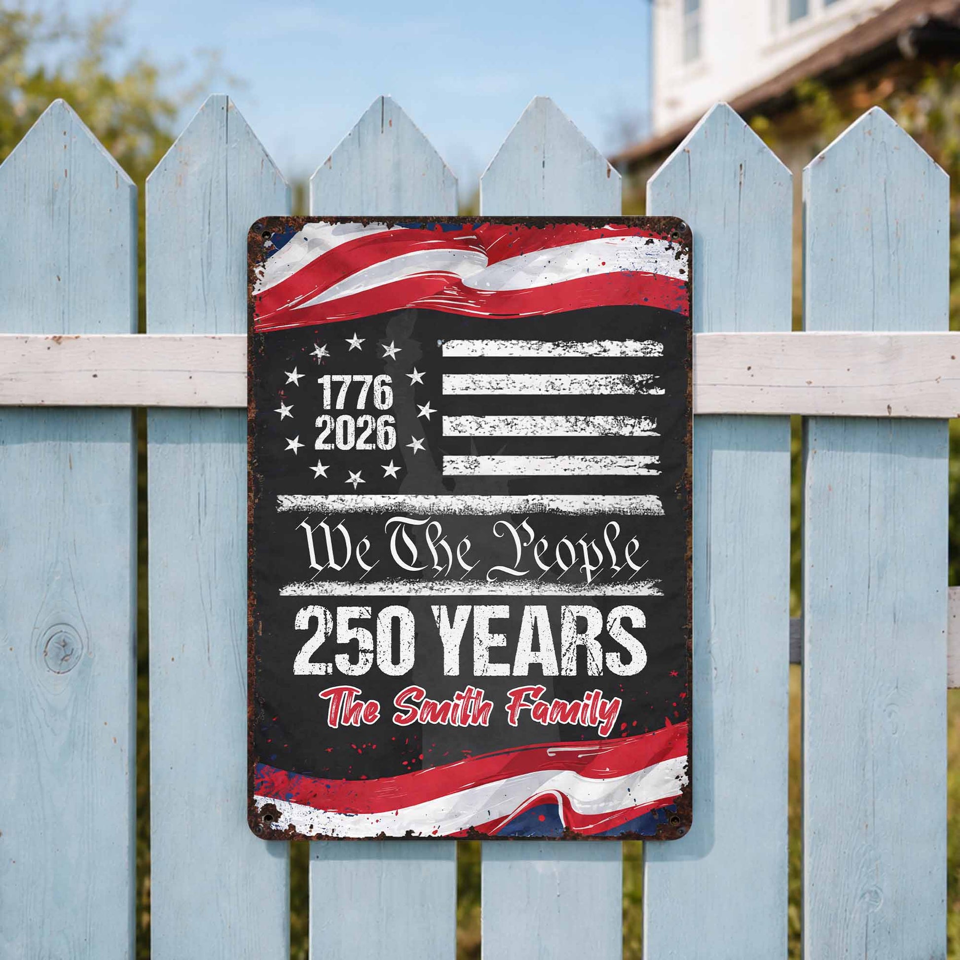 We The People, 250 Years, American Flag Design