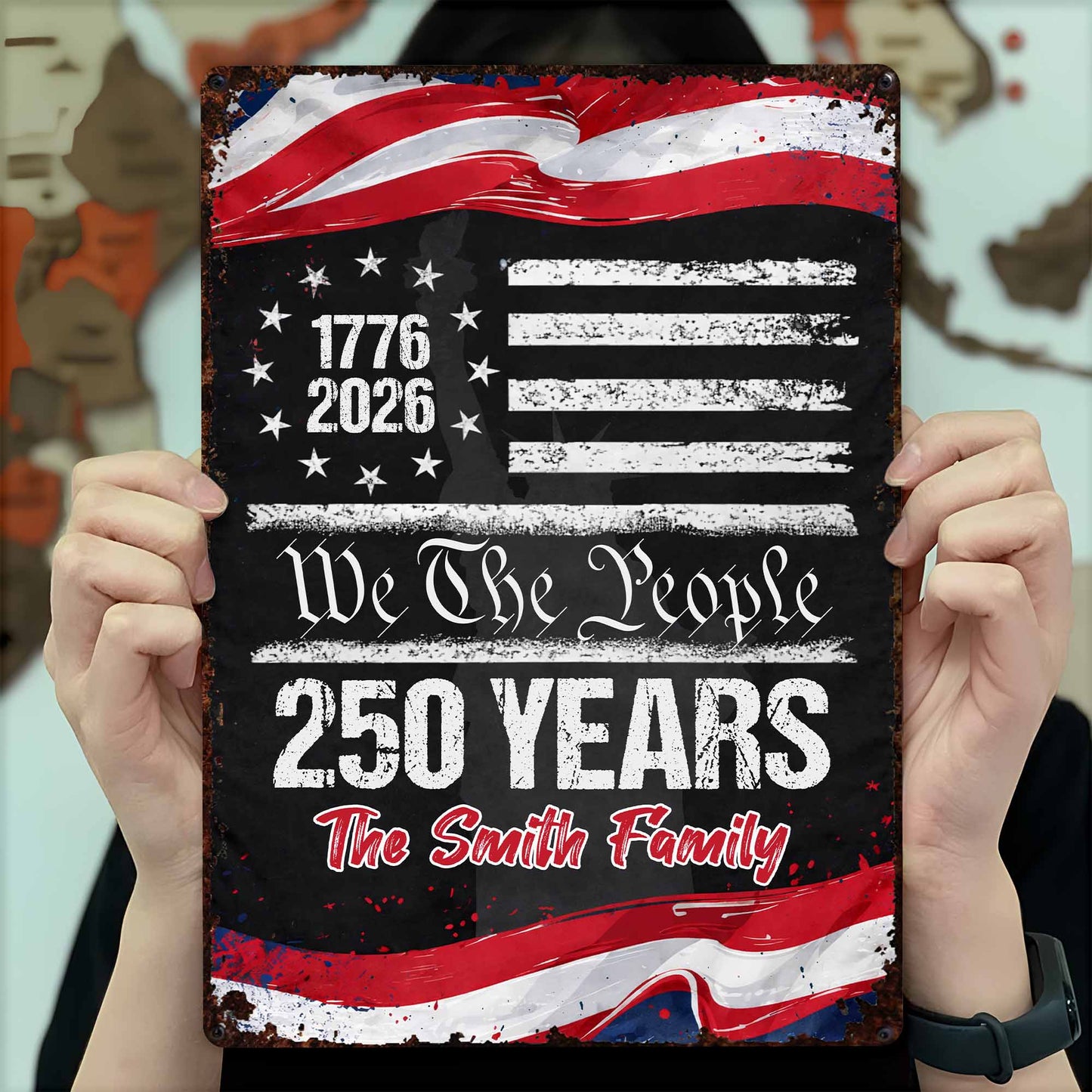 We The People, 250 Years, American Flag Design