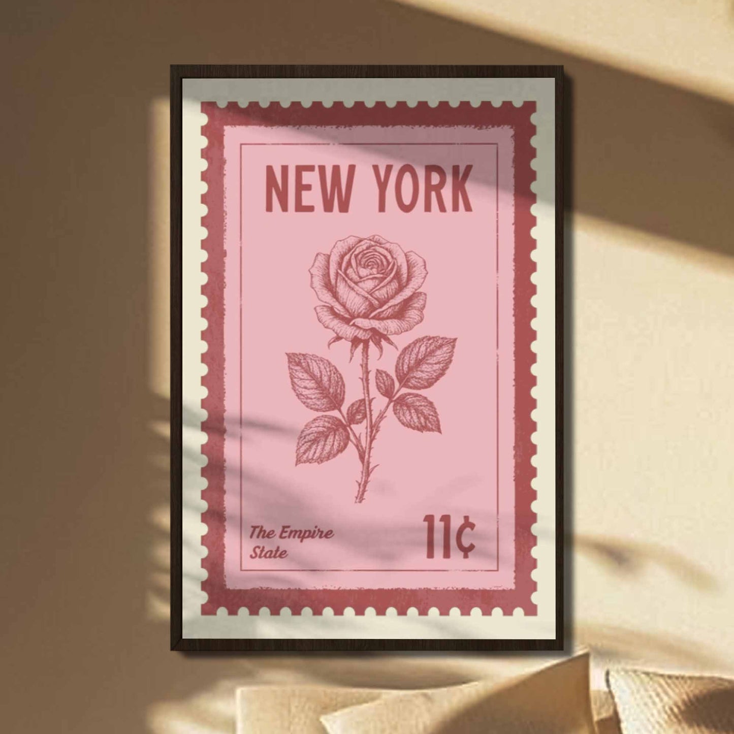 Vintage Rose Stamp Poster