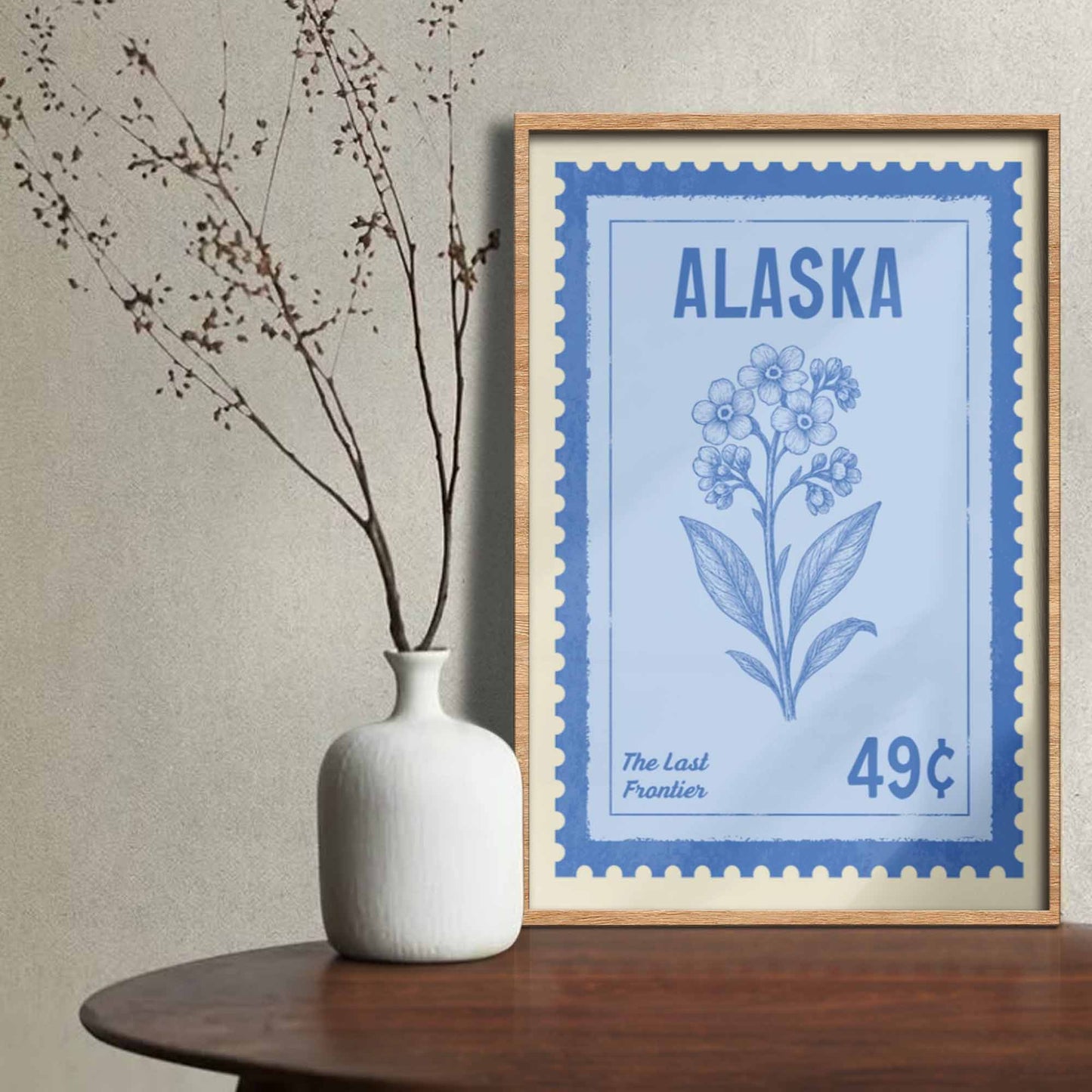 Vintage Rose Stamp Poster
