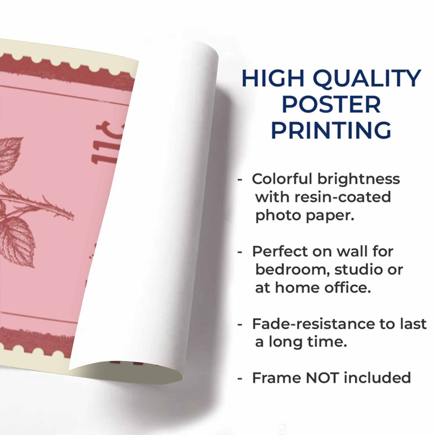 Vintage Rose Stamp Poster