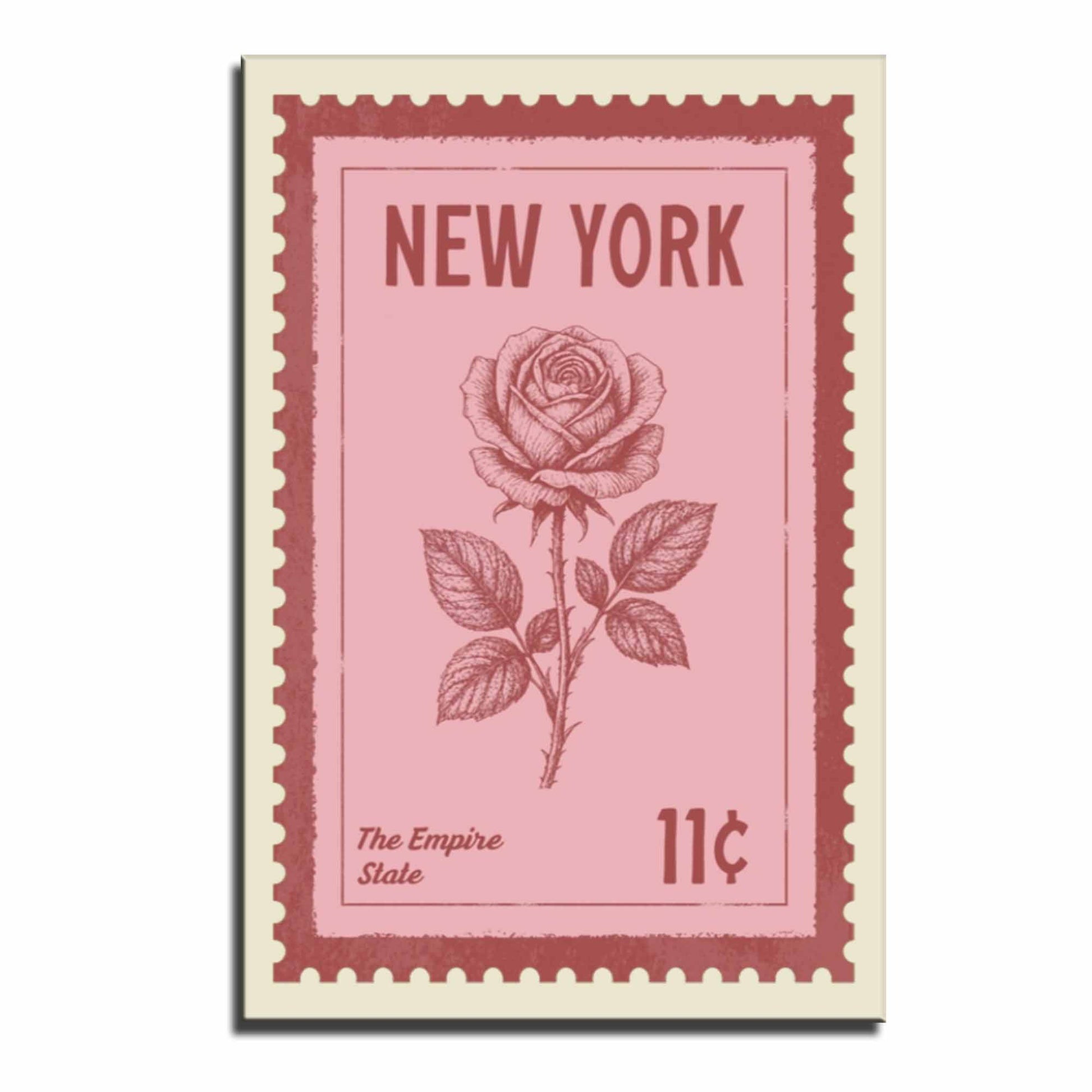 Vintage Rose Stamp Poster