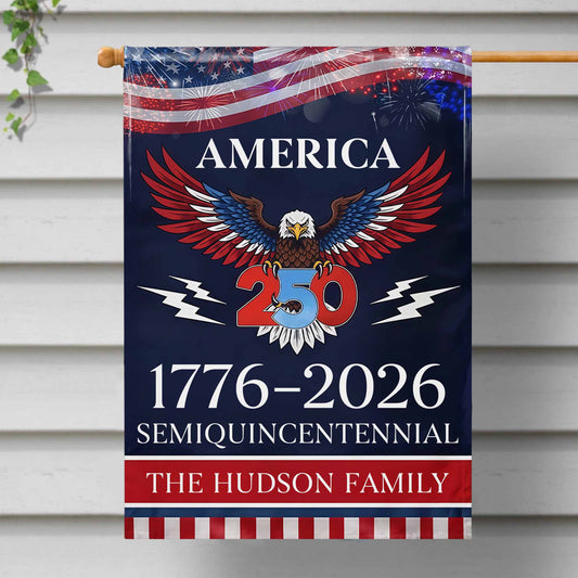 Celebrate The Spirit Of America With Eagle And Fireworks Flag