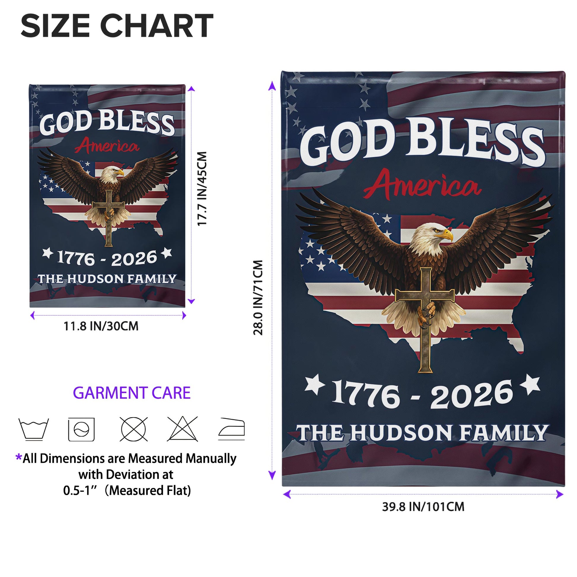 God Bless America With Eagle And American Flag