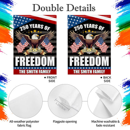 250 Years Of Freedom Eagle And American Flags