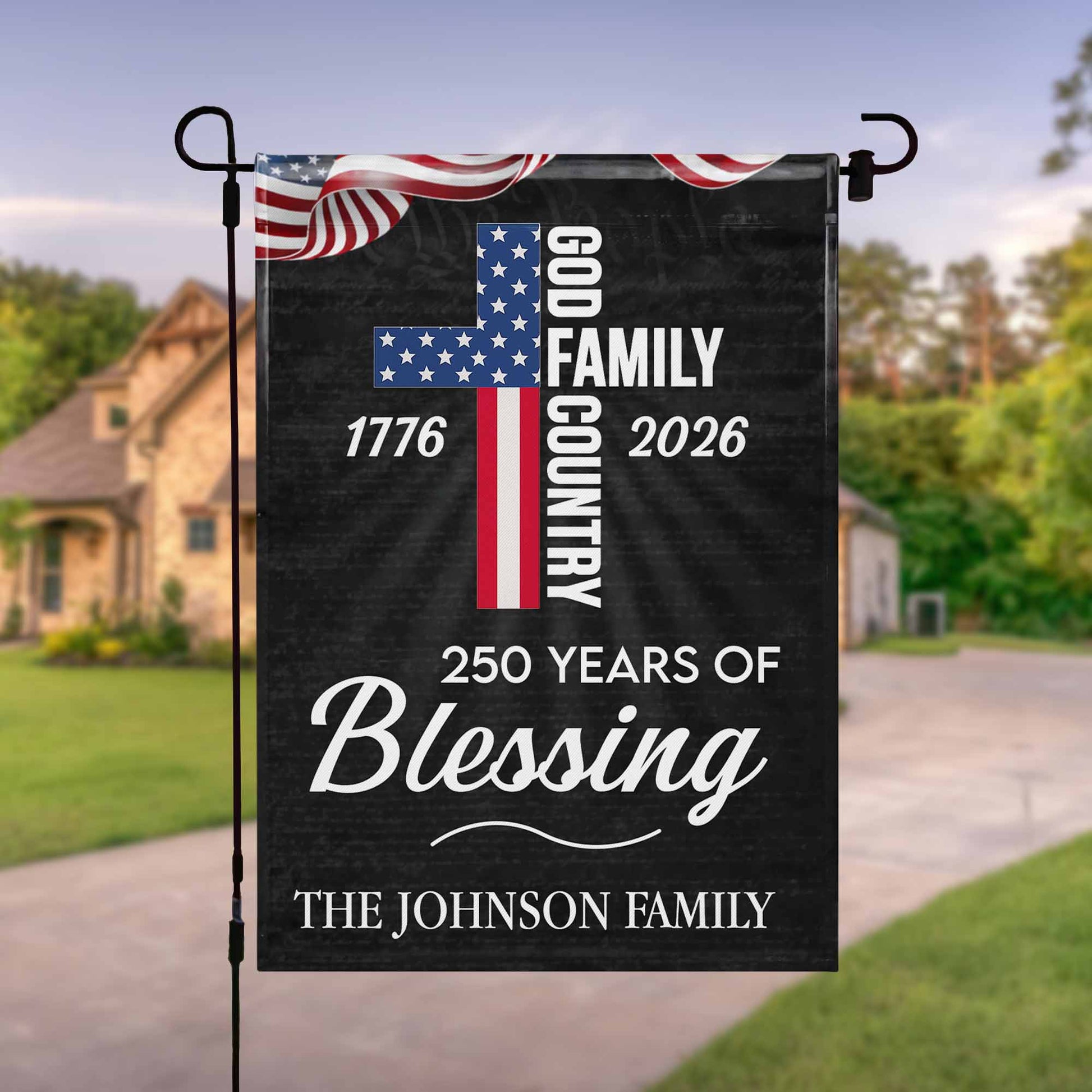 250 Years Of Blessing And American Flag Design