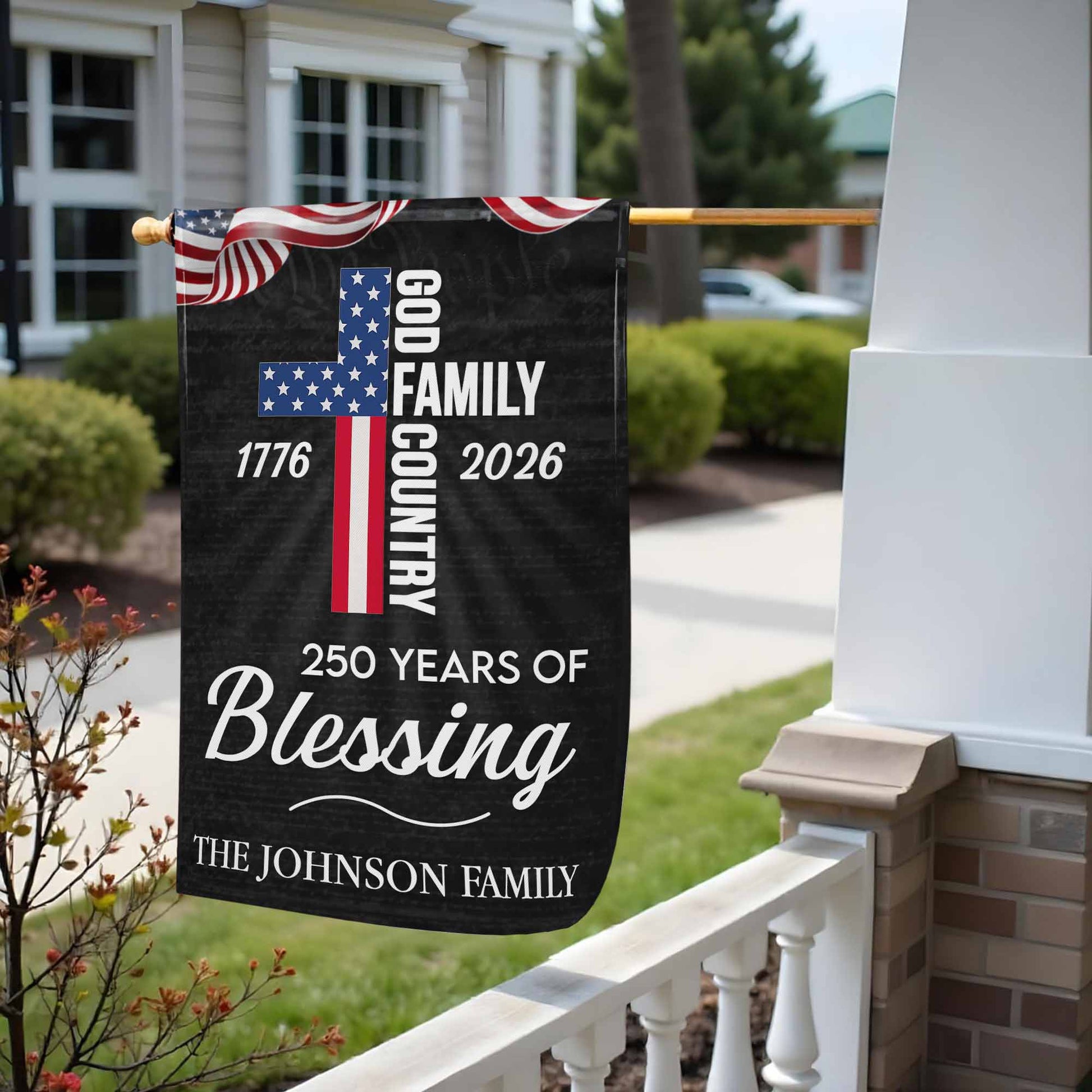250 Years Of Blessing And American Flag Design